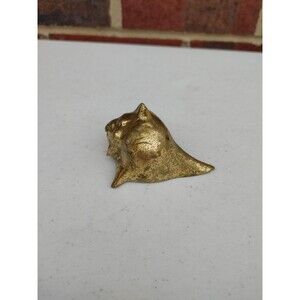 Brass 70s Conch shell Paperweight from the Outer Banks of NC